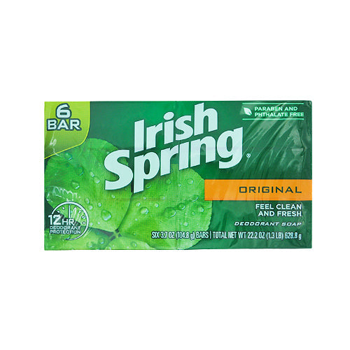 Irish Spring Soap Original 104.8g (3.7oz) x 6's