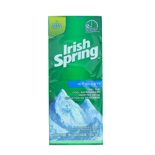 Irish Spring Soap Icy Blast 90g x 6's
