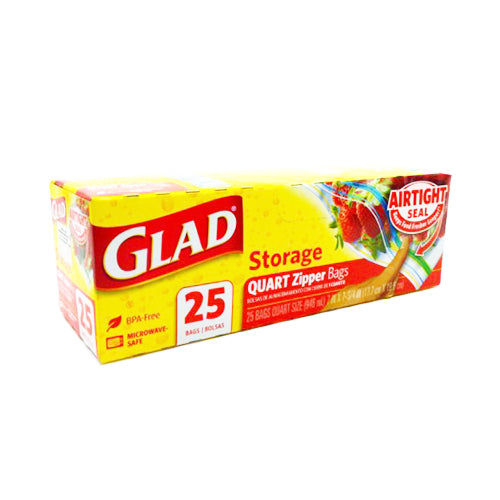 Glad Storage Bags Small/Quart 25's