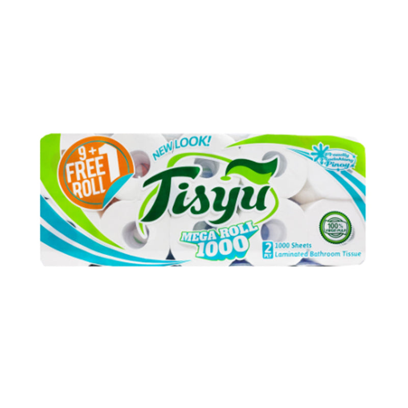 Tisyu Bathroom Tissue Mega Roll 2 Ply 10's