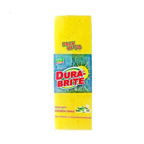 Dura Brite Scrubbing Sponge Multi Purpose 75 x 75 x 30mm x 3's