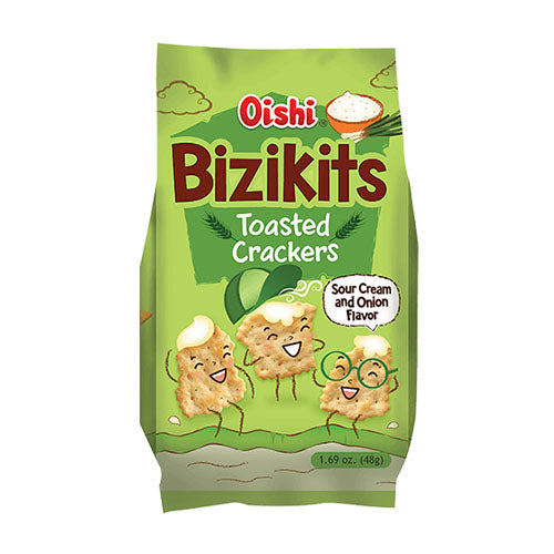 Oishi Bizikits Toasted Crackers Sour Cream & Onion 48g