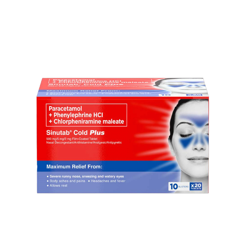 Sinutab Cold Plus Tablet 20's