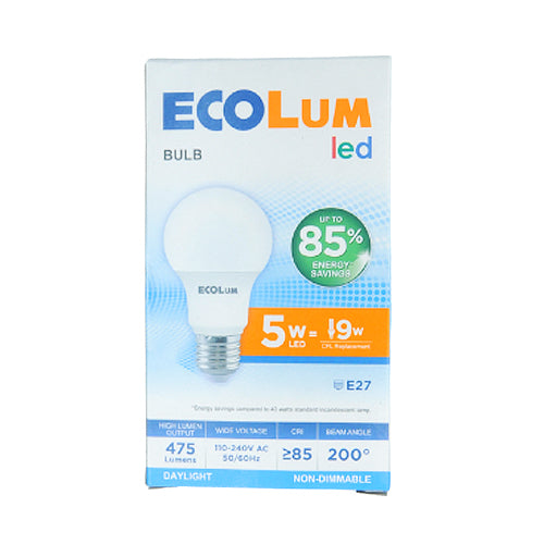 EcoLum Led Bulb 5W Daylight E27