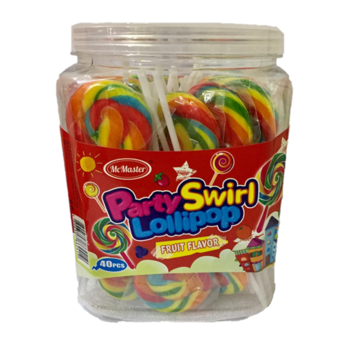 Mc Master Party Swirl Lollipop Fruit Flavor 40's