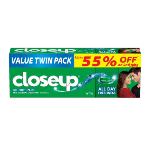 Close Up Toothpaste Menthol Fresh 175g x 2's Value Twin Pack