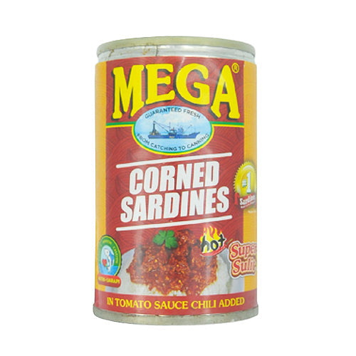 Mega Corned Sardines In Tomato Sauce Chili 155g