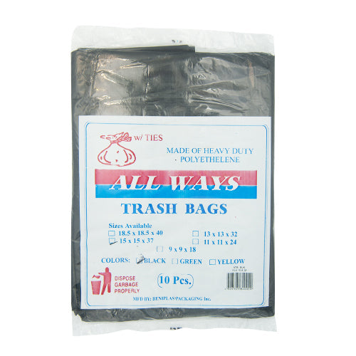 Always Trash Bag Black Large 15 x 15 x 37 10's