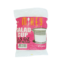 Mickey Salad Cup With Lid White 3.5oz 25's
