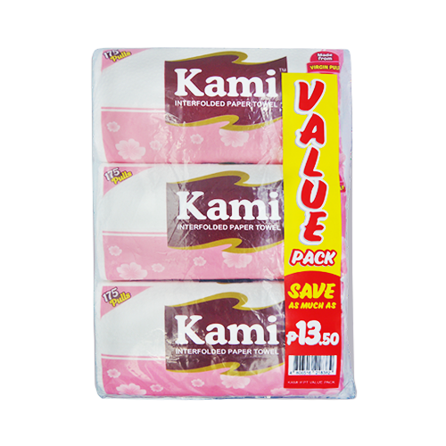 Kami Interfolded Paper Towel 1Ply 175 Pulls x 3pcs