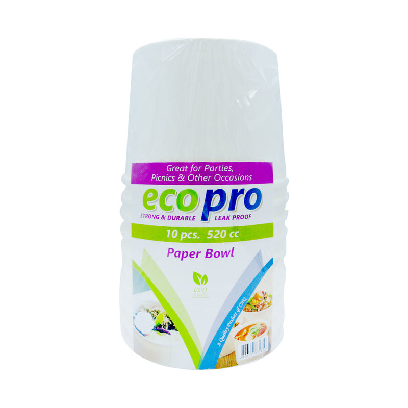 Ecopro Paper Bowl 520cc 10's