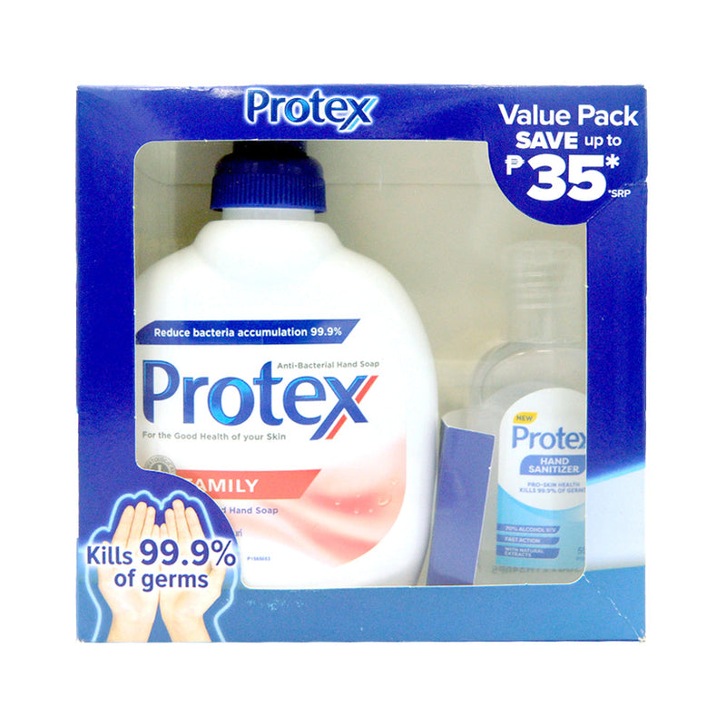 Protex Liquid Hand Soap Family 250ml + Hand Sanitizer Value Pack