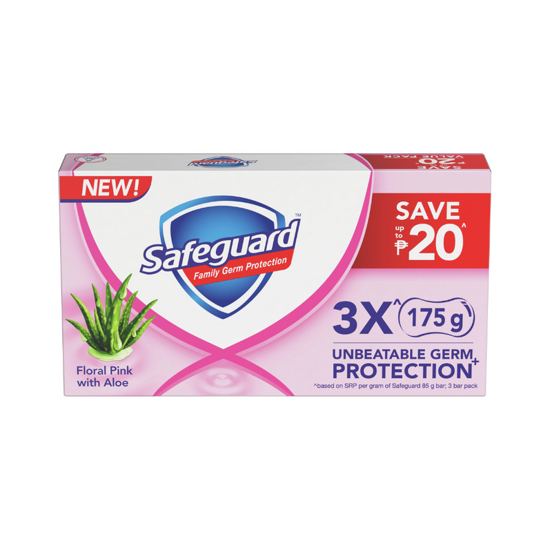 Safeguard Soap Pink 175g x 3's Value Pack