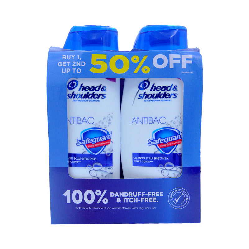 Head N Shoulders Shampoo Antibac Safeguard 170ml 2's