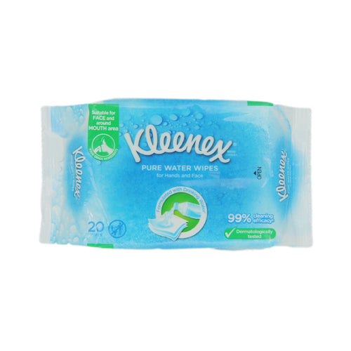 Kleenex Pure H2O Wipe H & F 20's