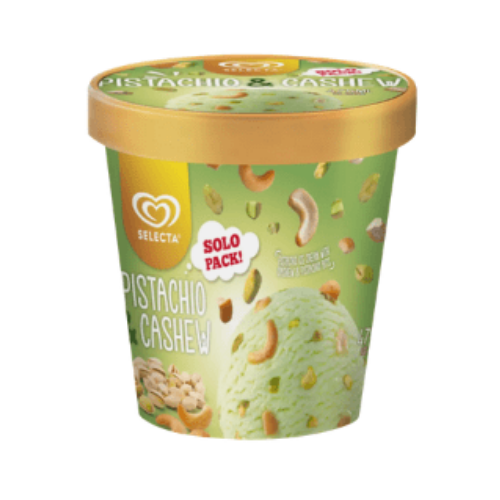Selecta Solo Pack Ice Cream Pistachio & Cashew 450ml