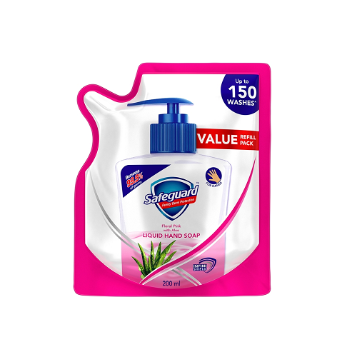 Safeguard Liquid Hand Soap Floral Pink Pouch 200ml