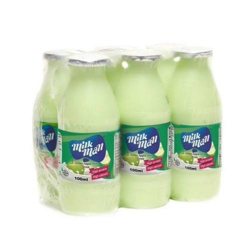 Milk Man Yogurt Drink Green Apple 100ml x 6's