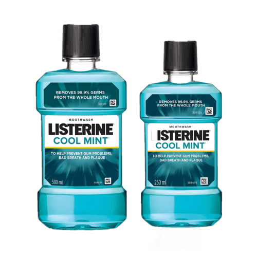 Listerine Oral Care Listerine Mouthwash Cool Mint 500ml + 250ml Free