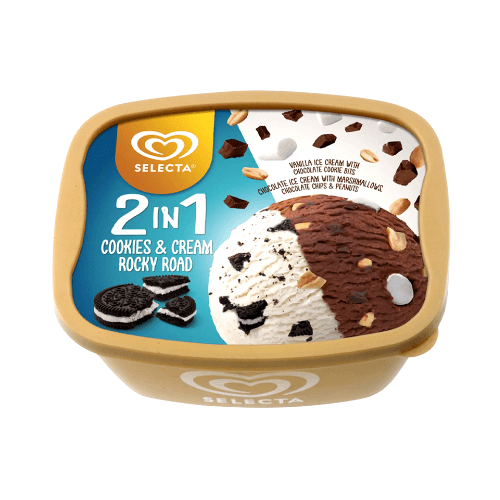 Selecta Frozen Selecta Double Supreme Rocky Road/Cookies n Cream 1.4L