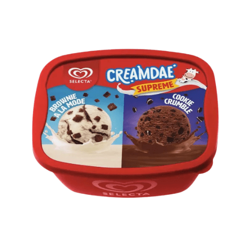 Selecta Frozen Selecta Ice Cream 2in1 Brownie Ala Mode & Cookie Crumble 1.3L