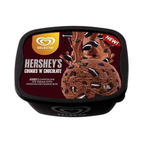 Selecta Frozen Selecta Supreme Ice Cream Hershey's Cookies And Chocolate 1.3L