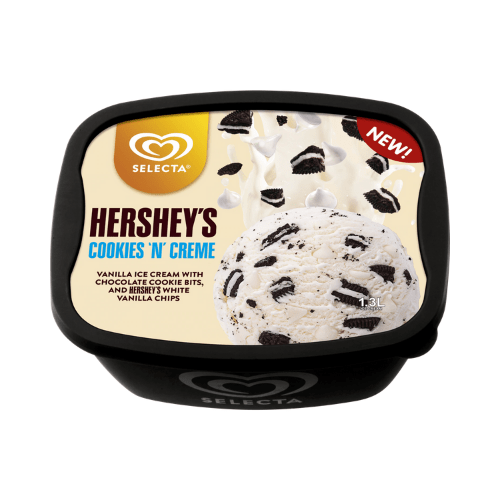 Selecta Frozen Selecta Supreme Ice Cream Hershey's Cookies N' Creme 1.3L